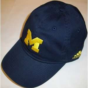   Wolverines Adidas Blue Adjustable Slouch Hat: Sports & Outdoors