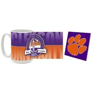 Clemson Mug & Coaster Gift Box Combo Clemson Tigers Beverage Drinkware 