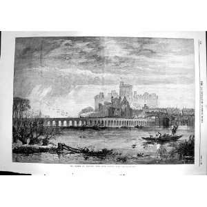  1867 Floods Windsor Clewer Road Castle London Fine Art 