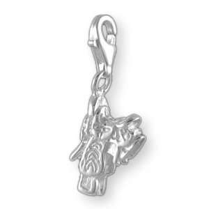  MELINA Charms clip on pendant horse saddle seat sterling 
