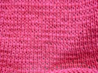 114 yds Fuchsia Pink Silk Cotton ribbon knitting yarn  