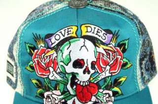 ED Hardy trucker Cap Love DIES Hard HOLLYWOOD panther  