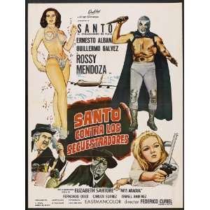 Santo vs. the Kidnappers (1973) 27 x 40 Movie Poster Spanish Style A 