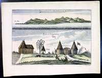 1727 Parr Antique Print of Mountains, Huts Sierra Leone  