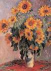 claude monet still life print sunflowers in vase one day