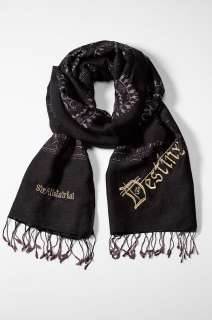 soft to the touch black wool silk background gold embroidered destiny 