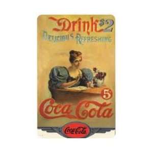 Coca Cola Collectible Phone Card: Coke National 96 $2. Silver. Woman 