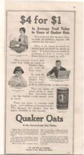 EARLY VINTAGE ADVERTISING QUAKER WHITE OATS  