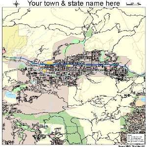  Street & Road Map of Simi Valley, California CA   Printed 
