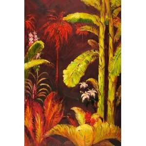   Plants, Hand Painted Oil Canvas on Stretcher Bar 24x36   