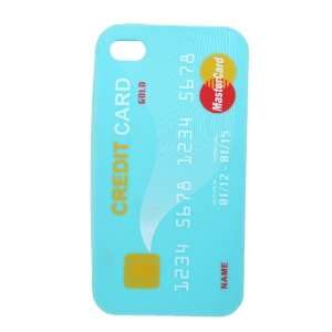  Blue Credit Card Design Soft Silicone Protective Cover 