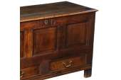 Antique Solid Oak Old Box Coffer Mule Coffor Chest  