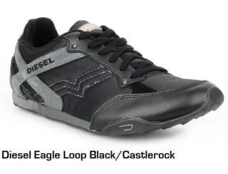 AUTHENTIC★ Diesel Mens Y00213PS308H1888 EAGLE LOOP Black sneakers 