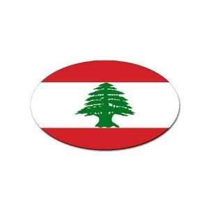  Lebanon Flag oval sticker 