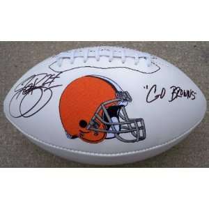  SHELDON BROWN SIGNED AUTOGRAPHED CLEVELAND BROWNS LOGO 