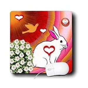  SmudgeArt Bunny Art Design   Love Bunny   Mouse Pads 