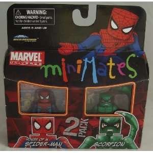   Minimates 2 Pack House of M Spider Man and Scorpion Toys & Games