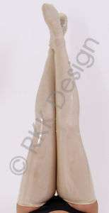 Semi Transparent Latex Rubber Thigh High Stockings S XL  