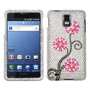   Infuse 4G) Moon Flowers Diamante Protector Cover (free ESD Shield Bag