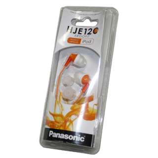 Panasonic RP HJE120 D In Ear Earbud Ergo Fit Headphone (Orange 
