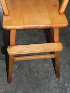 VERY NICE ANTIQUE WOODEN DOLL HIGH CHAIR 27 TALL  