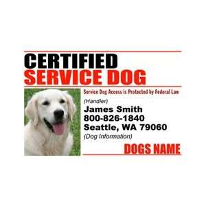  Service Dog ID Badge Bundle   1 Handlers Custom ID Badge   1 Dog 