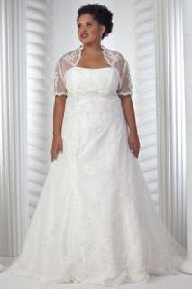 Designer Sample Lace Bridal Wedding Gown Dress Plus Size 18W Immediate 