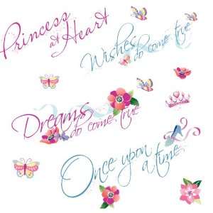   Disney Princess Quotes Peel & Stick Wall Decals: Home Improvement