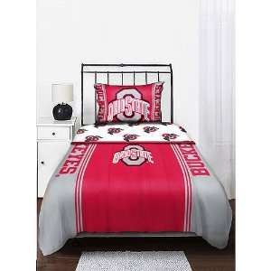  Ohio State Buckeyes NCAA Queen Comforter & Sheet Set (5 