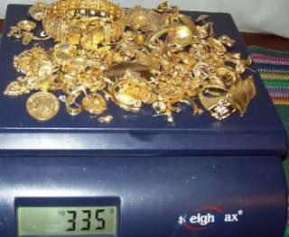 335 grams Yellow Gold (All Plated) Recovery Scrap Jewelry