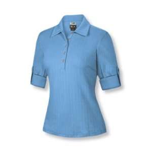  Adidas 2008 Womens ClimaLite Cuff Sleeve Golf Polo Shirt 