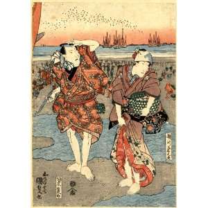  1825 Japanese Print Segawa kikunojo to bando minosuke no 
