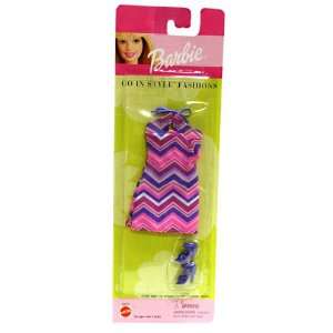  Barbie Go In Style Fashions Purple and Pink Dress with 