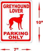 Greyhound Lover Parking Only Sign Grey Hound Dog Canine  