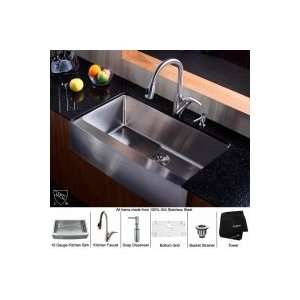   Sink with Kitchen Faucet and Soap Dispenser KHF200 36 KPF2120 SD20