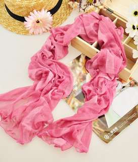   Womens Thin Long Crinkle Design Soft scarf shawls Wrap Stole MI75