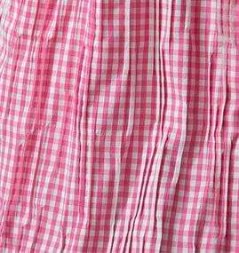 Coldwater Creek Country Gingham Crinkled Stretch Blouse  
