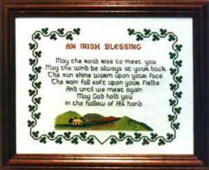 An Irish Blessing Celtic Cross Stitch Pattern Chart  