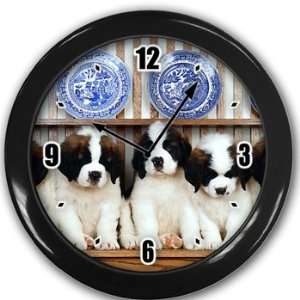  Cute puppies Wall Clock Black Great Unique Gift Idea 