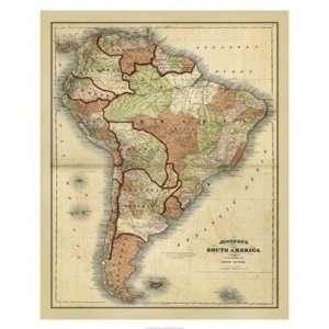   Map of South America   Poster by Scott Johnson (26x32)