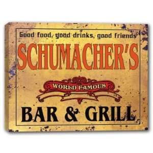  SCHUMACHERS Family Name World Famous Bar & Grill 