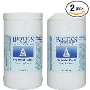  Pre natal Packs 31pk   Biotics   2 Can Saver Health 
