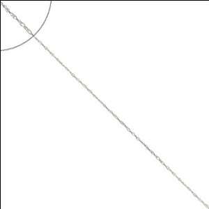   White Gold, Dainty Singapore Loose Chain Necklace 0.5mm Wide Jewelry