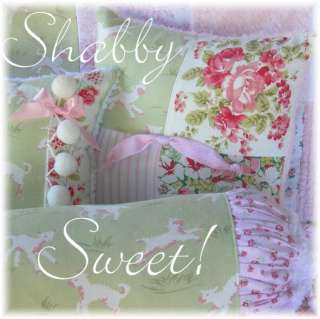 Little Lambs & Roses pink chenille baby quilt bedding  