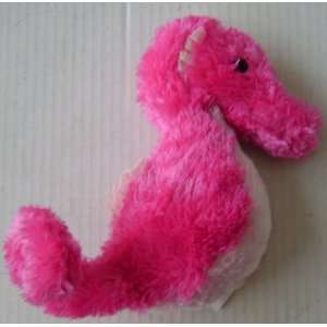  Hot Pink Fluffy Sea Horse Plush Toy Stuffed Animal   7 