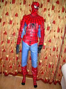 Latex/Rubber 0.45mm Spiderman catsuit suit uniform blue  