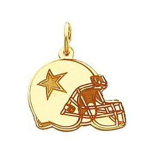  14K Gold NFL Dallas Cowboys Football Helmet Charm: Sports 