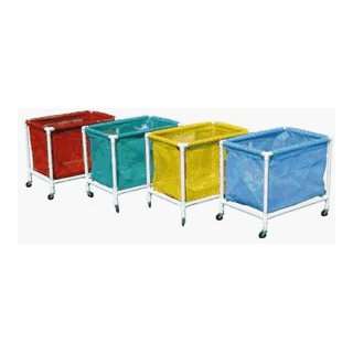  Lockerroom Equipment Pvc Laundry Carts   Set Of 4 Large 