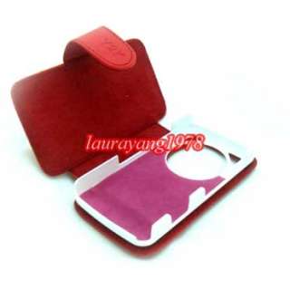 RED FLIP LEATHER COVER CASE for SAMSUNG PIXON M8800  