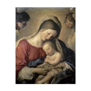 With The Infant Jesus Sleeping by Giovanni battista salvi Sassoferrato 